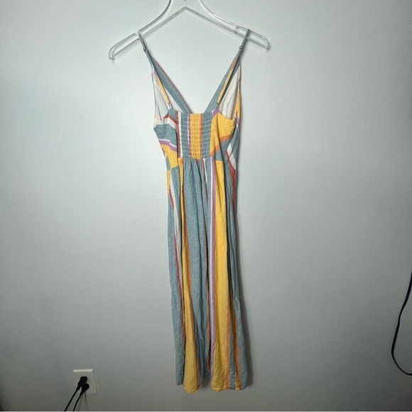 Urban Outfitters Amber button down linen midi dress size small 1847 - Picture 2 of 3